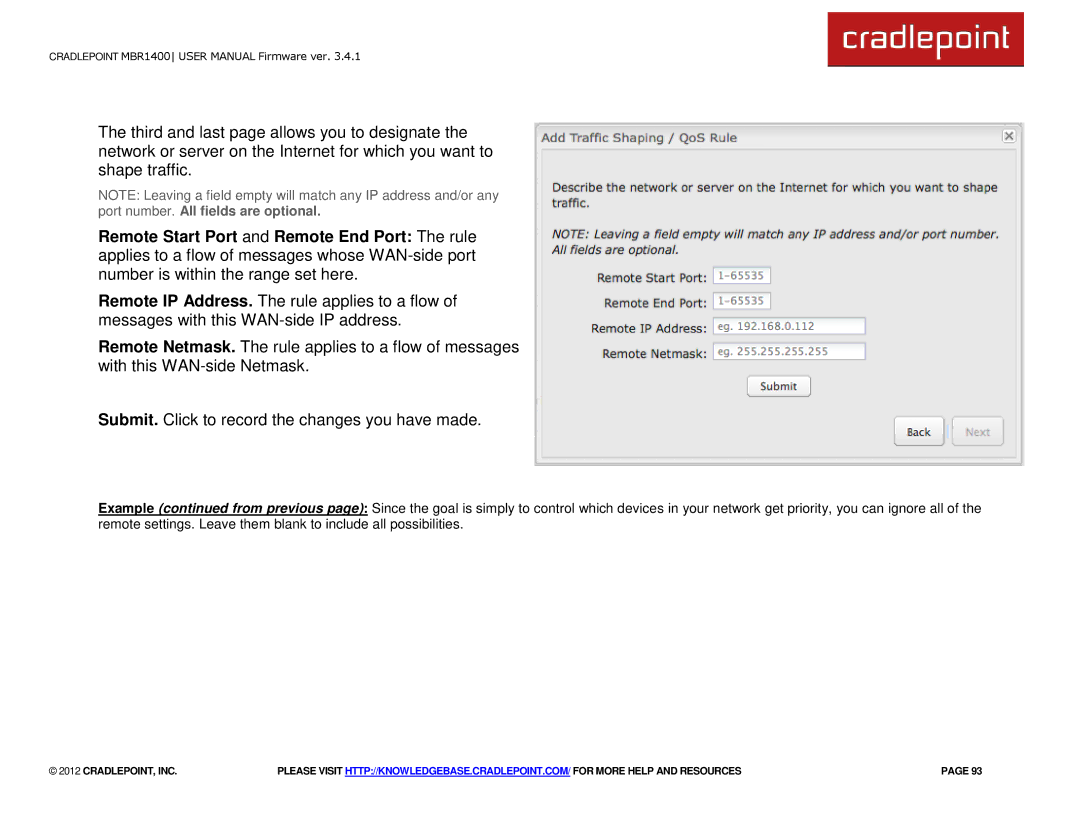 Cradlepoint MBR1400LE manual Cradlepoint, Inc 