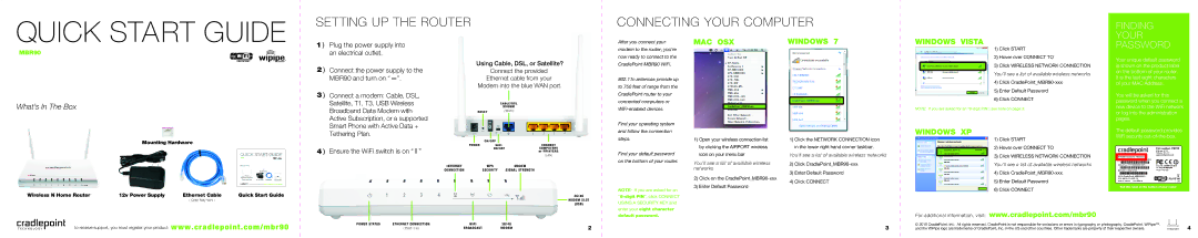 Cradlepoint MBR90 quick start Quick Start Guide 