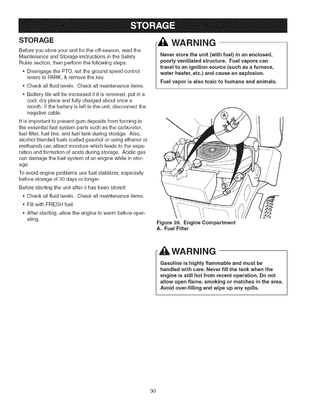 Craftsman 107.27768 manual Sto Rag E 