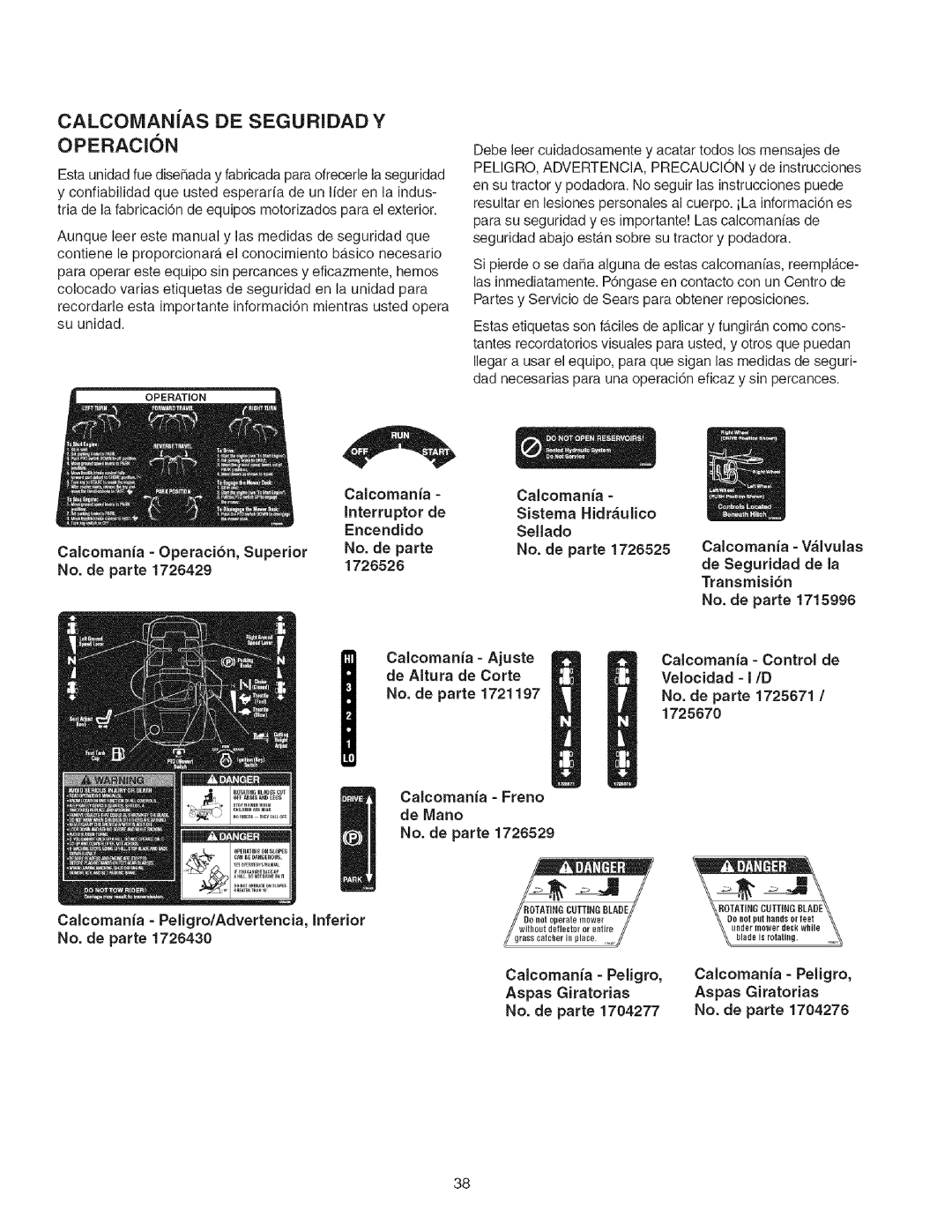 Craftsman 107.2777 manual Operacion 