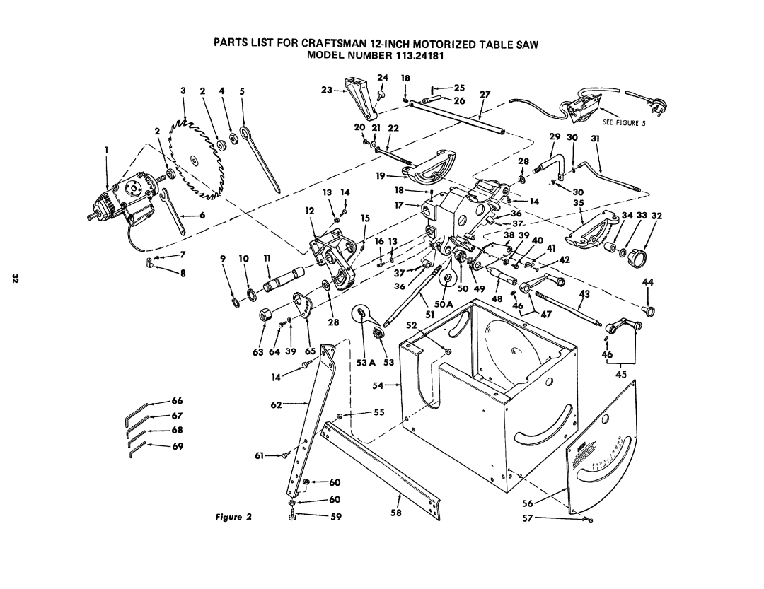 Craftsman 113.24181 owner manual Model Number 50A 2852 