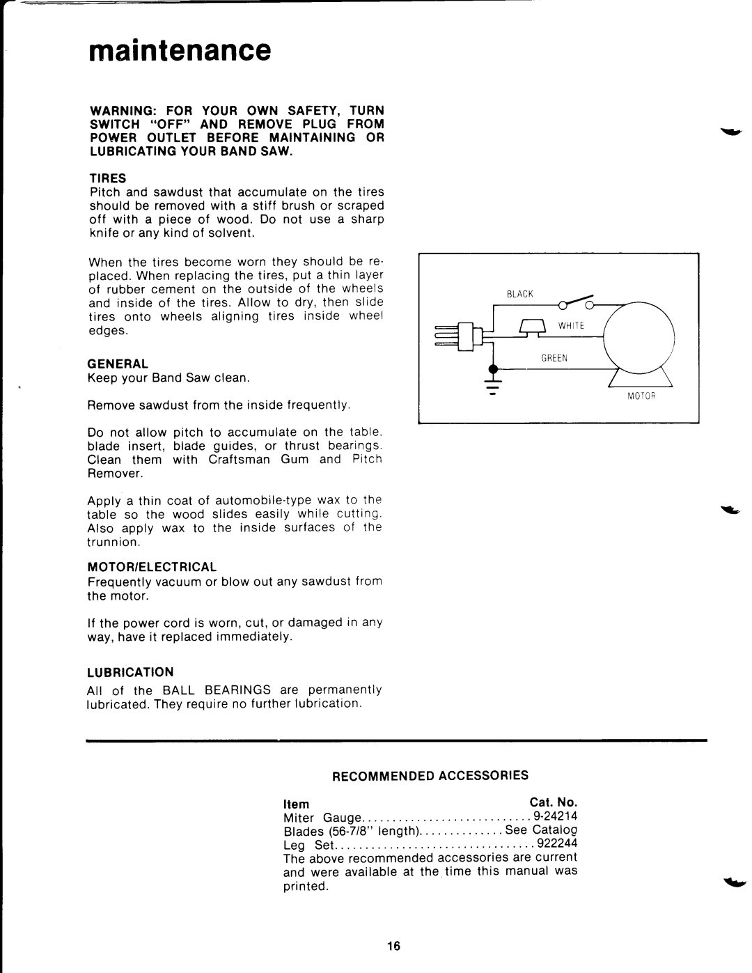 Craftsman 113.244513 owner manual Maintenance, Tires onto wheels aligning tires inside wheel, 924214 