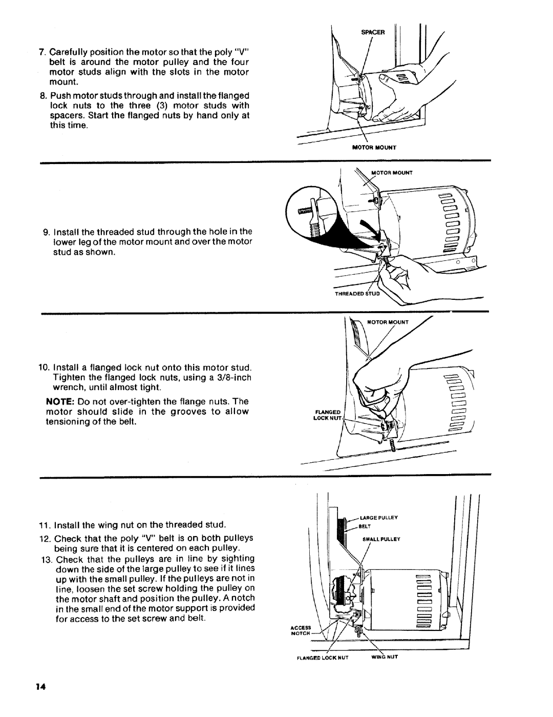 Craftsman 113.2472T0 owner manual Flanged 