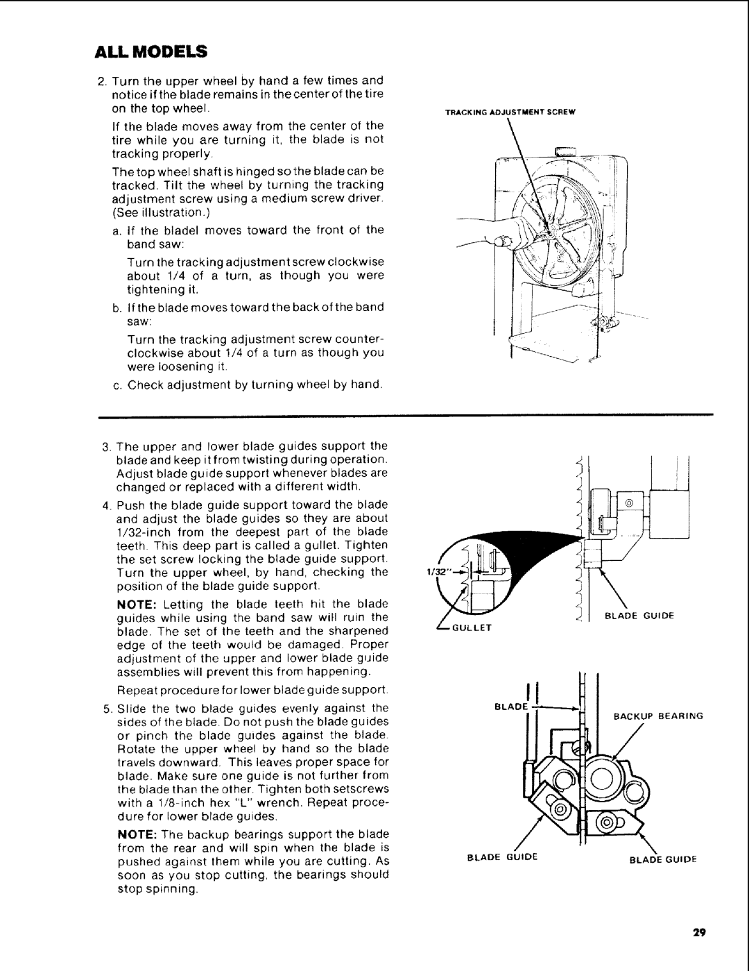 Craftsman 113.248510 owner manual Blade Guide 