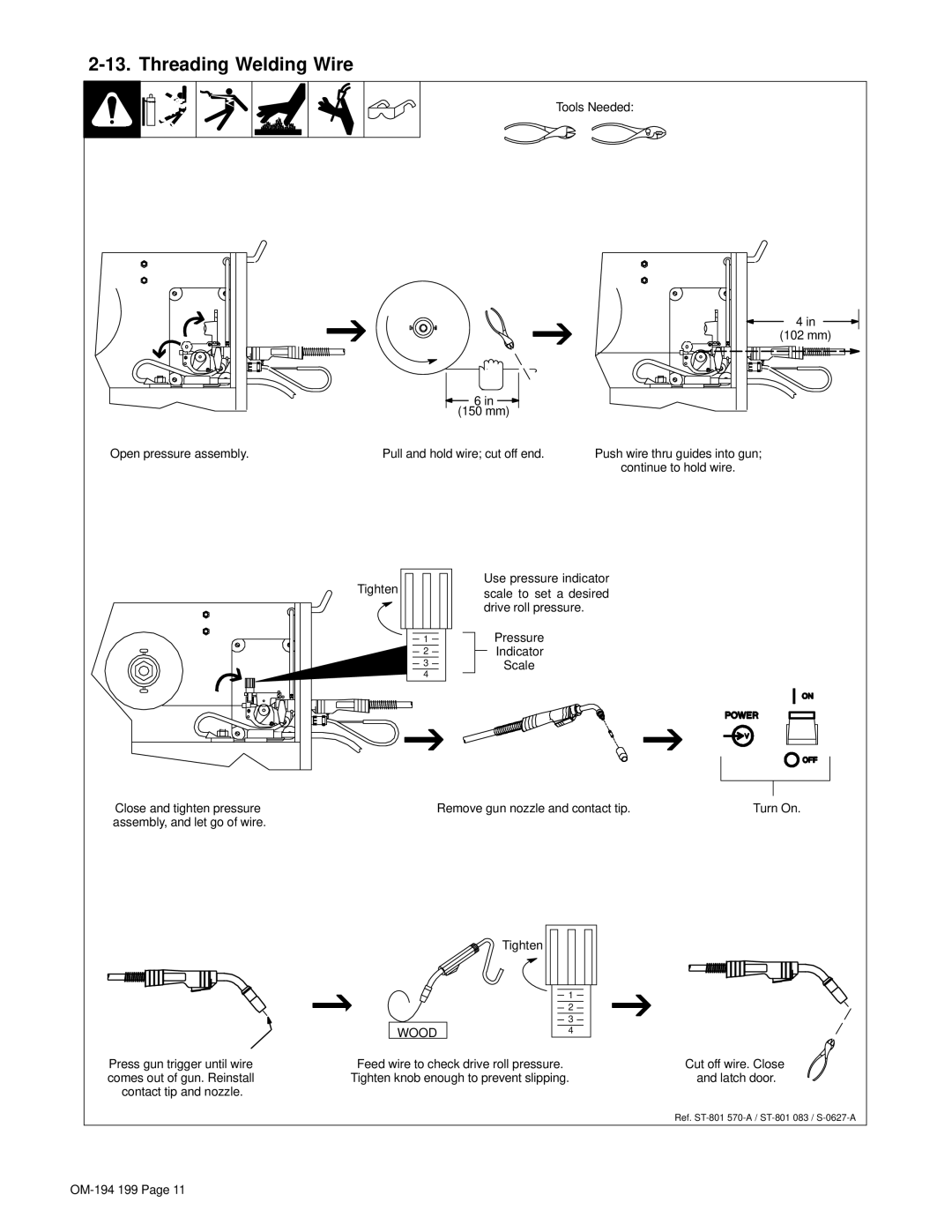 Craftsman 117.205710 operating instructions Threading Welding Wire 