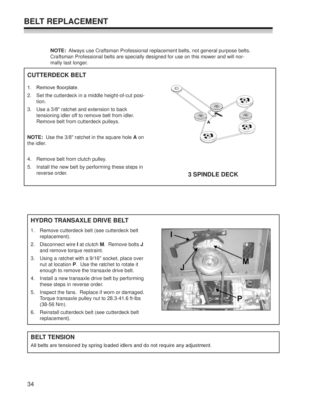 Craftsman 127.28875 Lawn Mower Manual Belt Replacement Guide