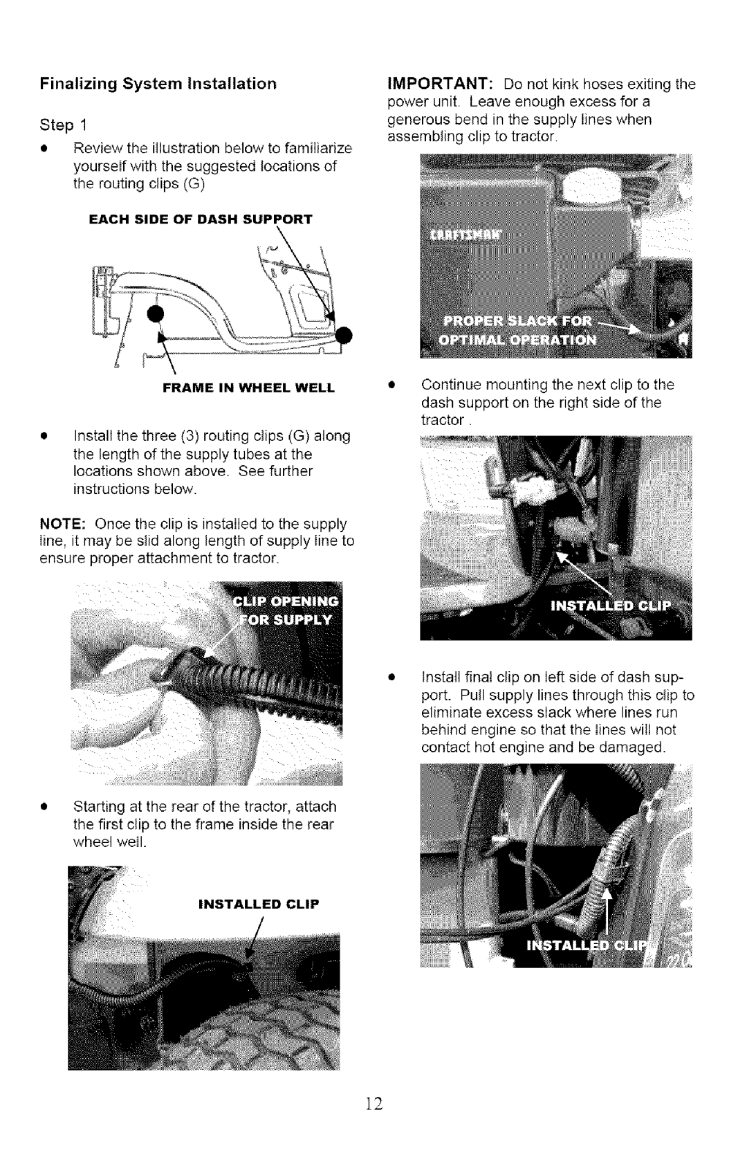 Craftsman 132.24607 manual Finalizing System Installation 