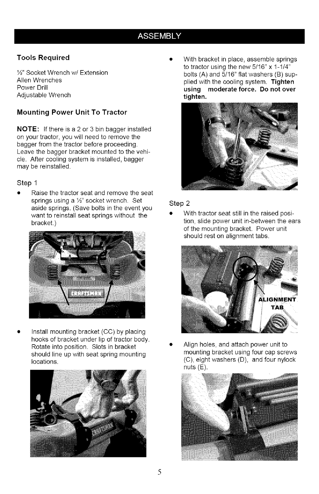 Craftsman 132.24607 manual Tools Required 