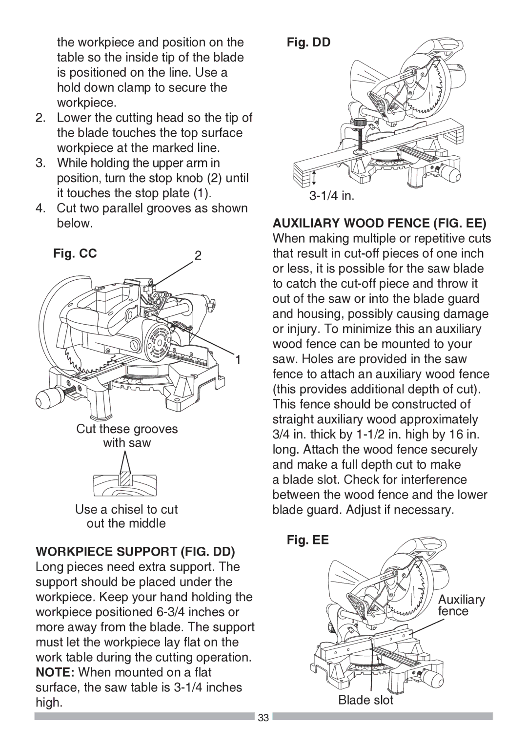 Craftsman 137.21194 operating instructions Fig. CC 