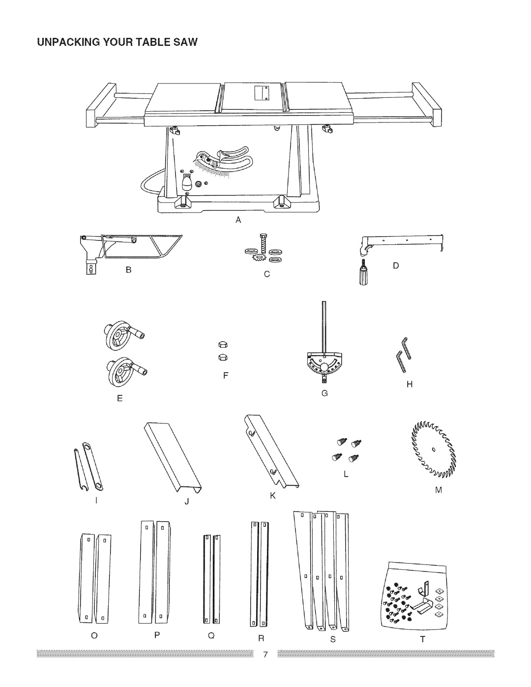 Craftsman 137218030001, 137.218030 operating instructions Unpacking Your Table SAW 