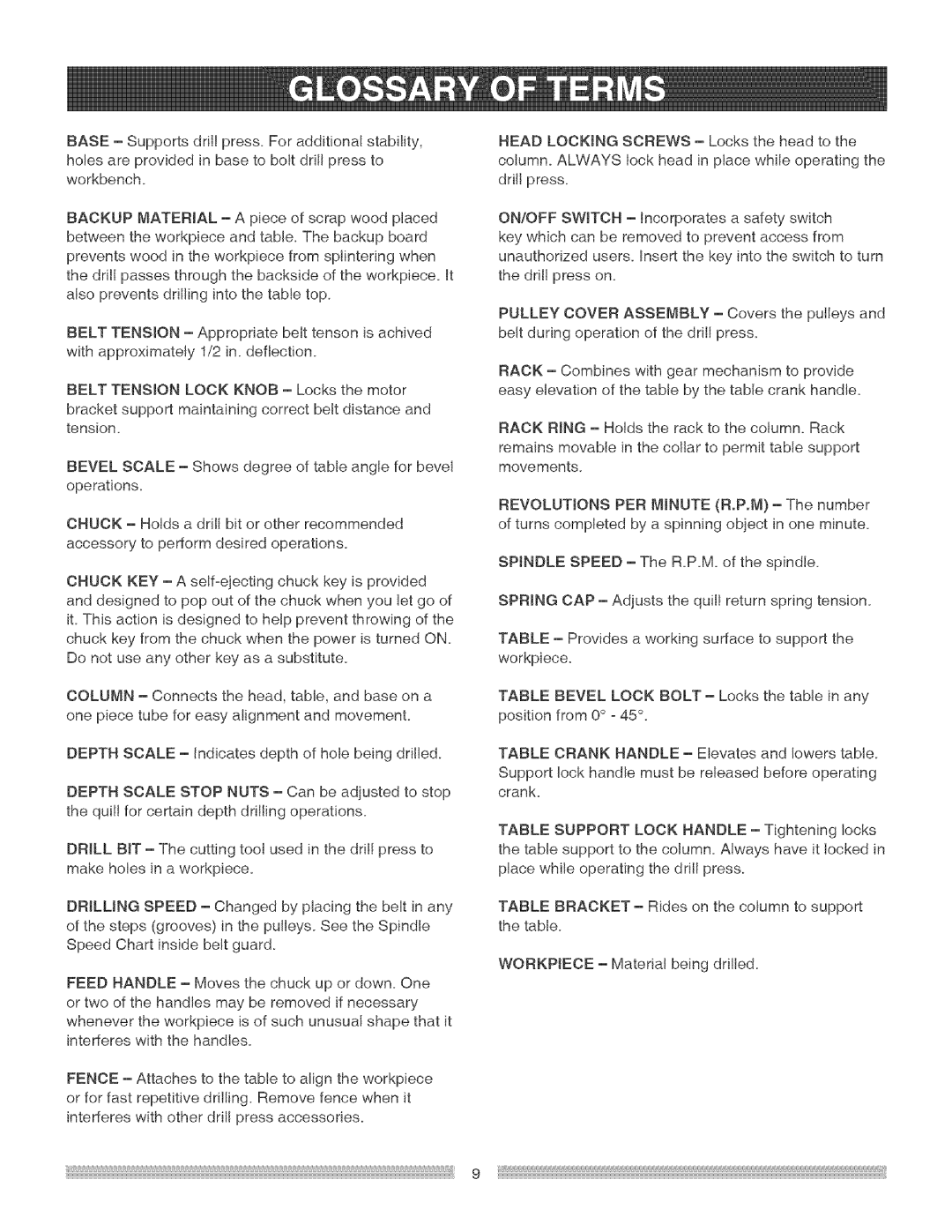 Craftsman 137.219 operating instructions 