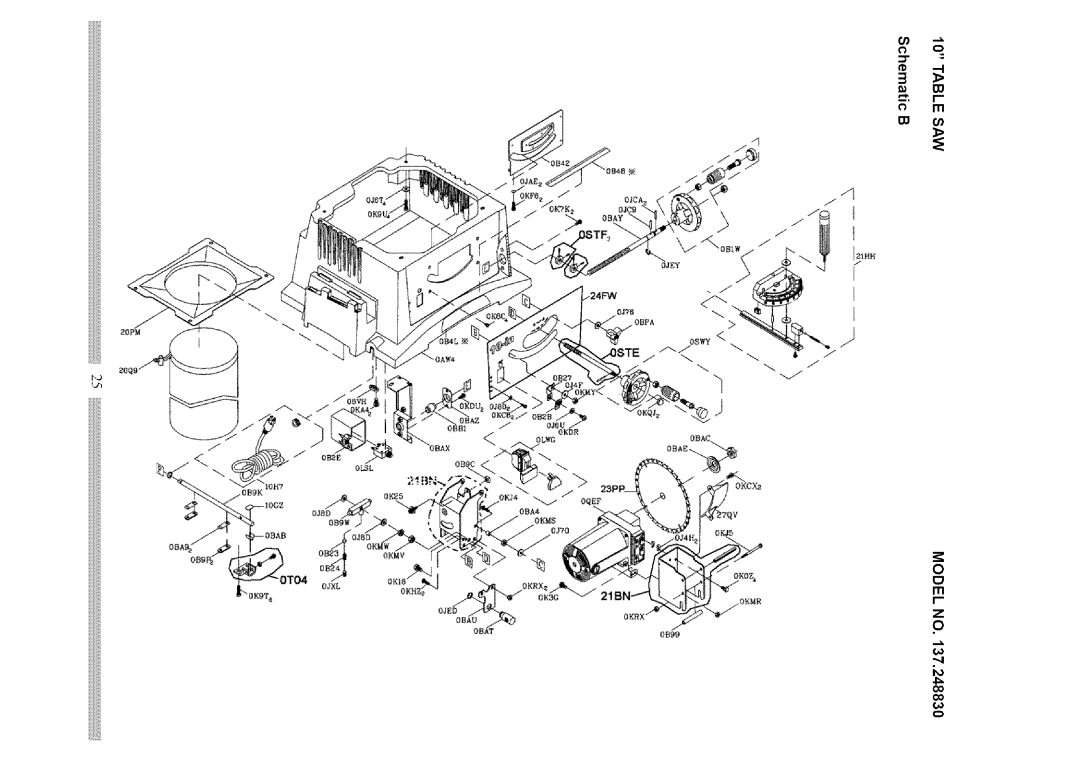 Craftsman 137.248830 operating instructions OT04 