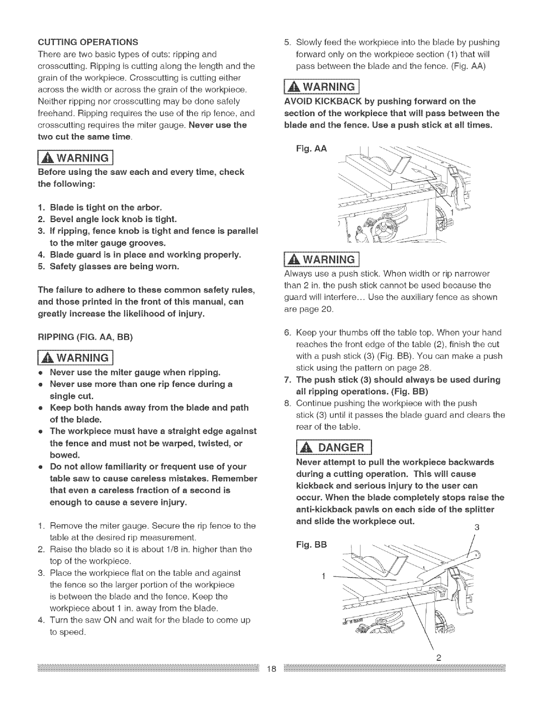 Craftsman 137.24884 operating instructions La,WARNING 