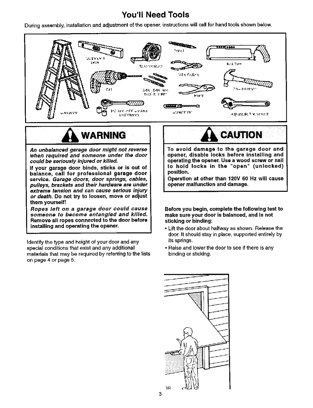 Craftsman 139.53664SRT2 owner manual Youll Need Tools 