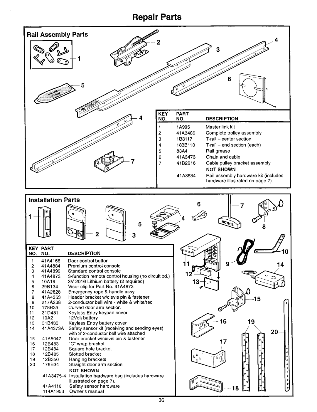 Craftsman 139.53834SRT3, 139.53646SRT2, 139.53648SRT2, 139.53645SRT3, 139.53660SRT1 Repair Parts, Installation Parts 