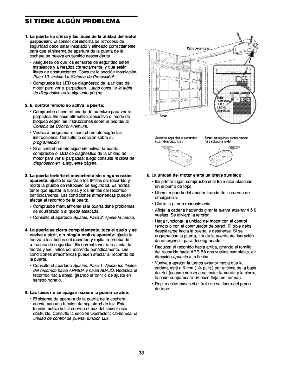 Craftsman 139.5391 owner manual Sl Tiene Algun Problema 