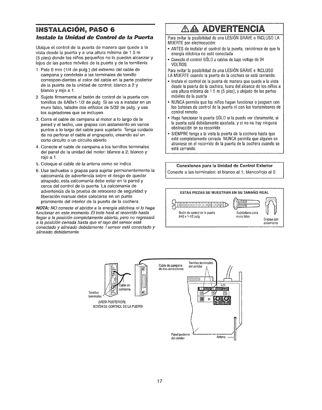 Craftsman 139.53920D owner manual Lnstale la Unidad de Control de la Puerta, 80TQN Decontroldelapuerta, Voltios 