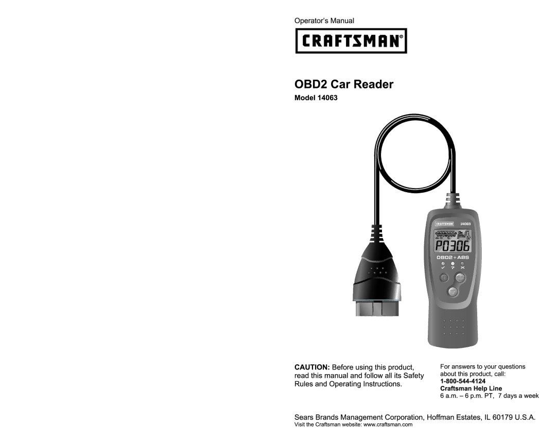 Craftsman 14063 manual 