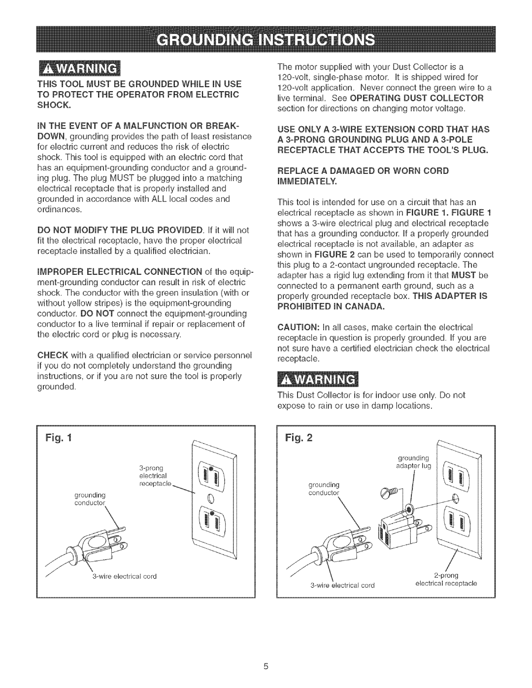 Craftsman 152.213361 operating instructions Shock 