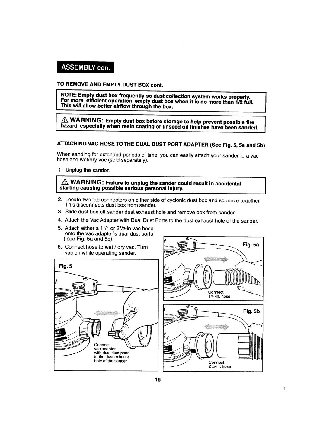 Craftsman 172.27673 operating instructions Unplug the sander 