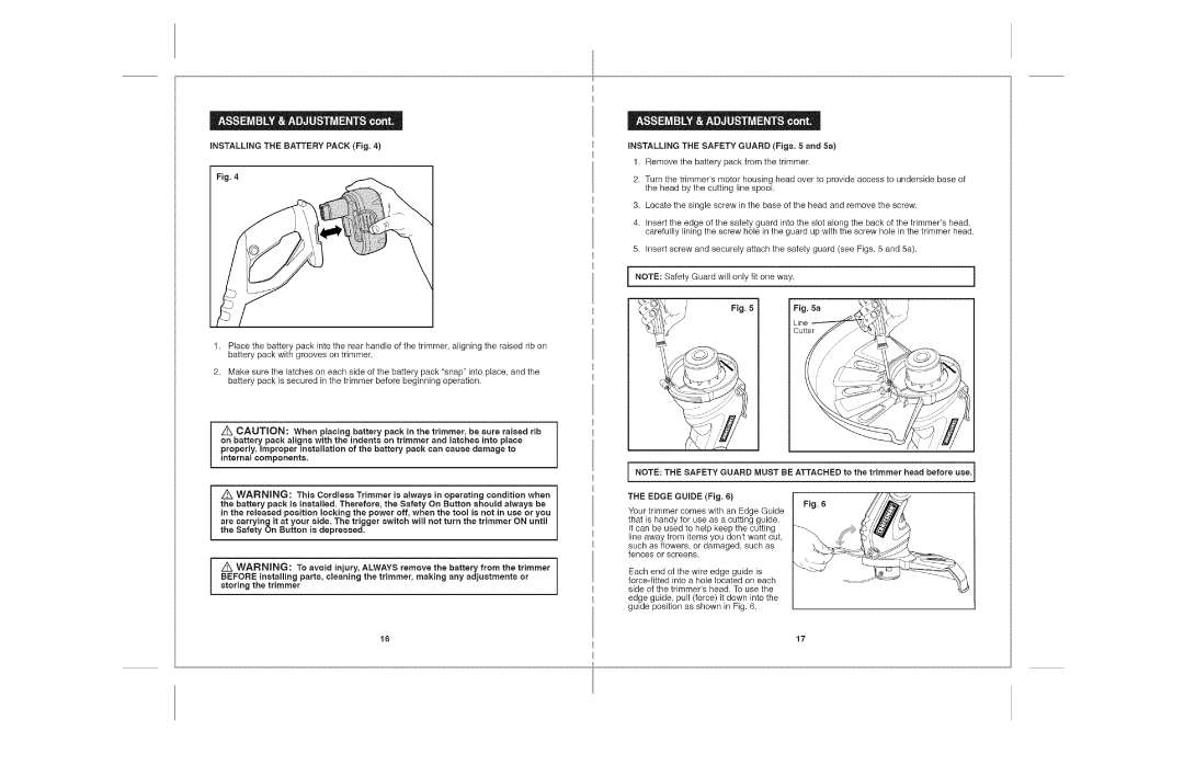 Craftsman 172.74815 warranty Edge Guide Fig 