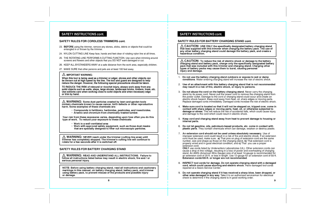 Craftsman 172.74815 warranty Important Warning, Or damage, Injury and damage 