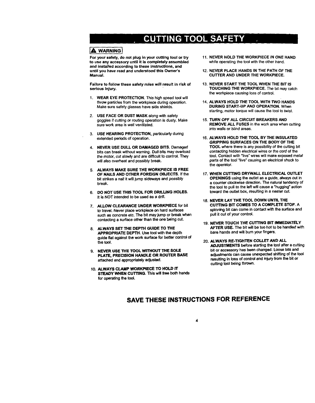 Craftsman 183.17253 owner manual IA Warning, 16, Always Hold the Tool Bythe Insulated 