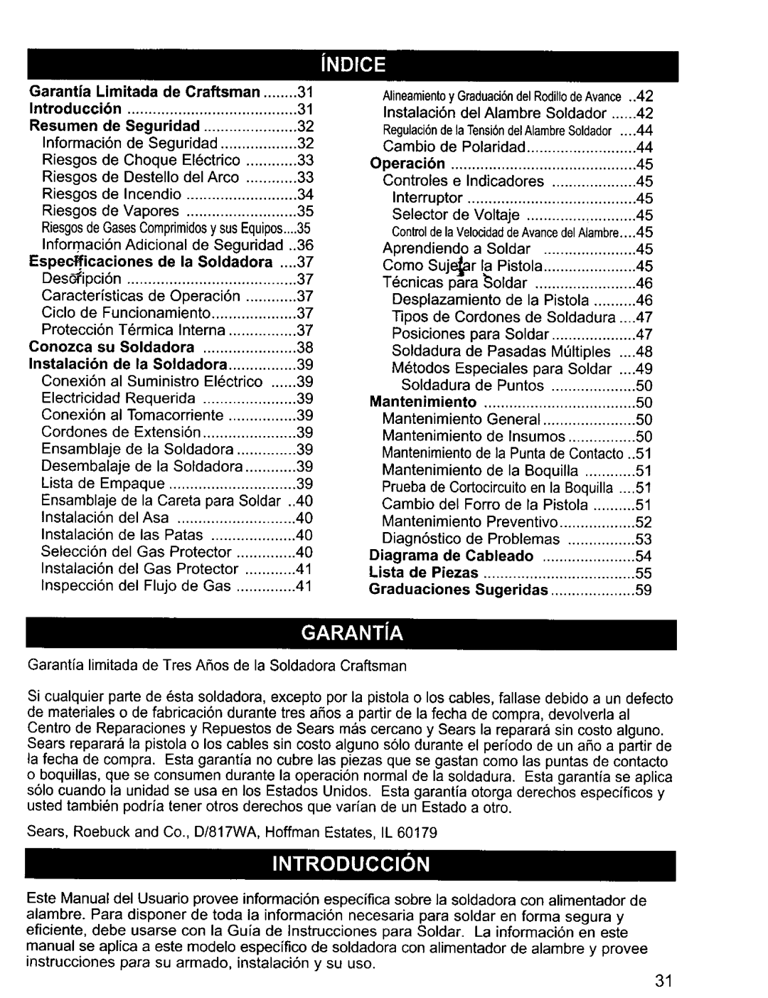 Craftsman 196.20569 owner manual Riesgos Destello, Riesgos De Vapores, Informaci6n Adicional de Seguridad, Instalaci6n 