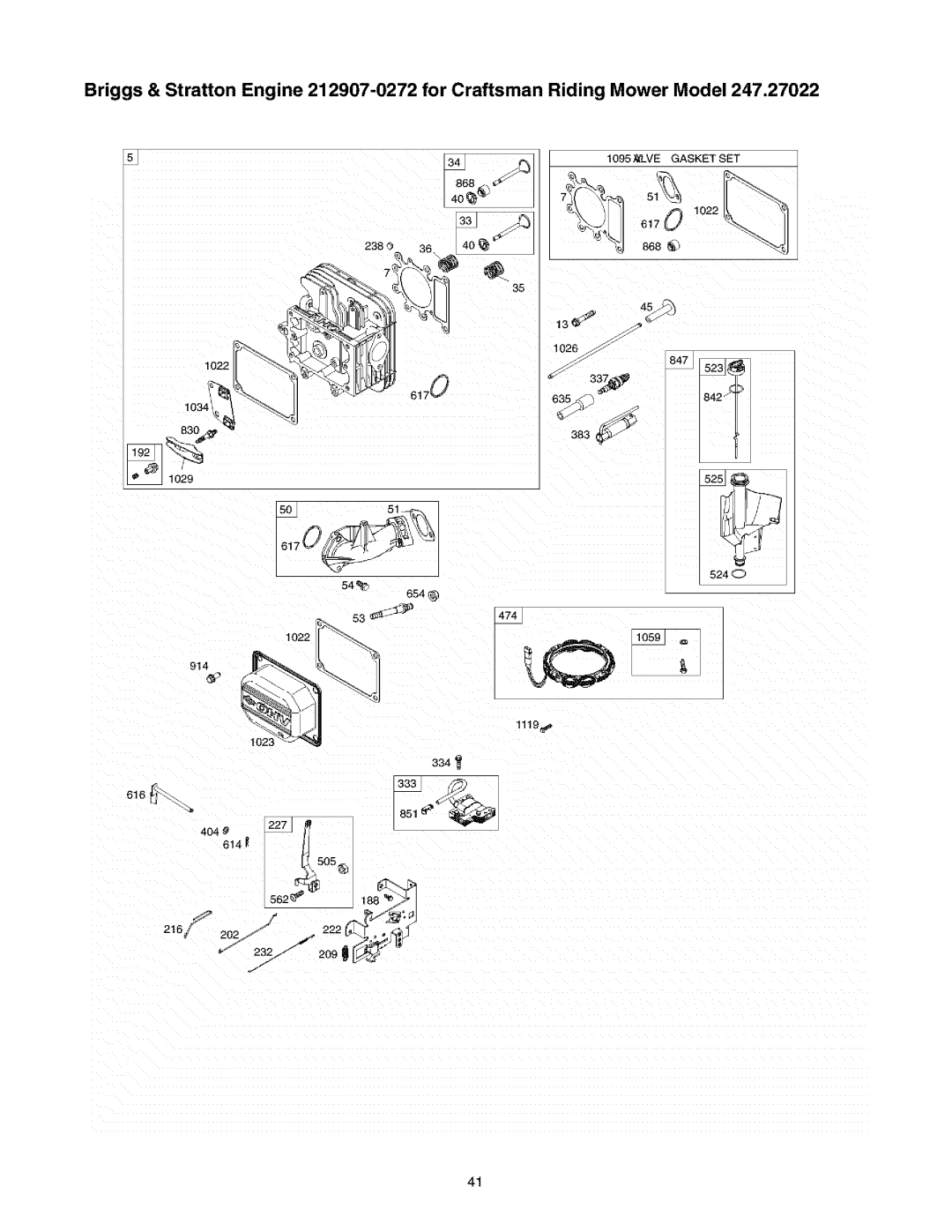 Craftsman 247.27022 manual 21o/2o2i 222Yj, 334 