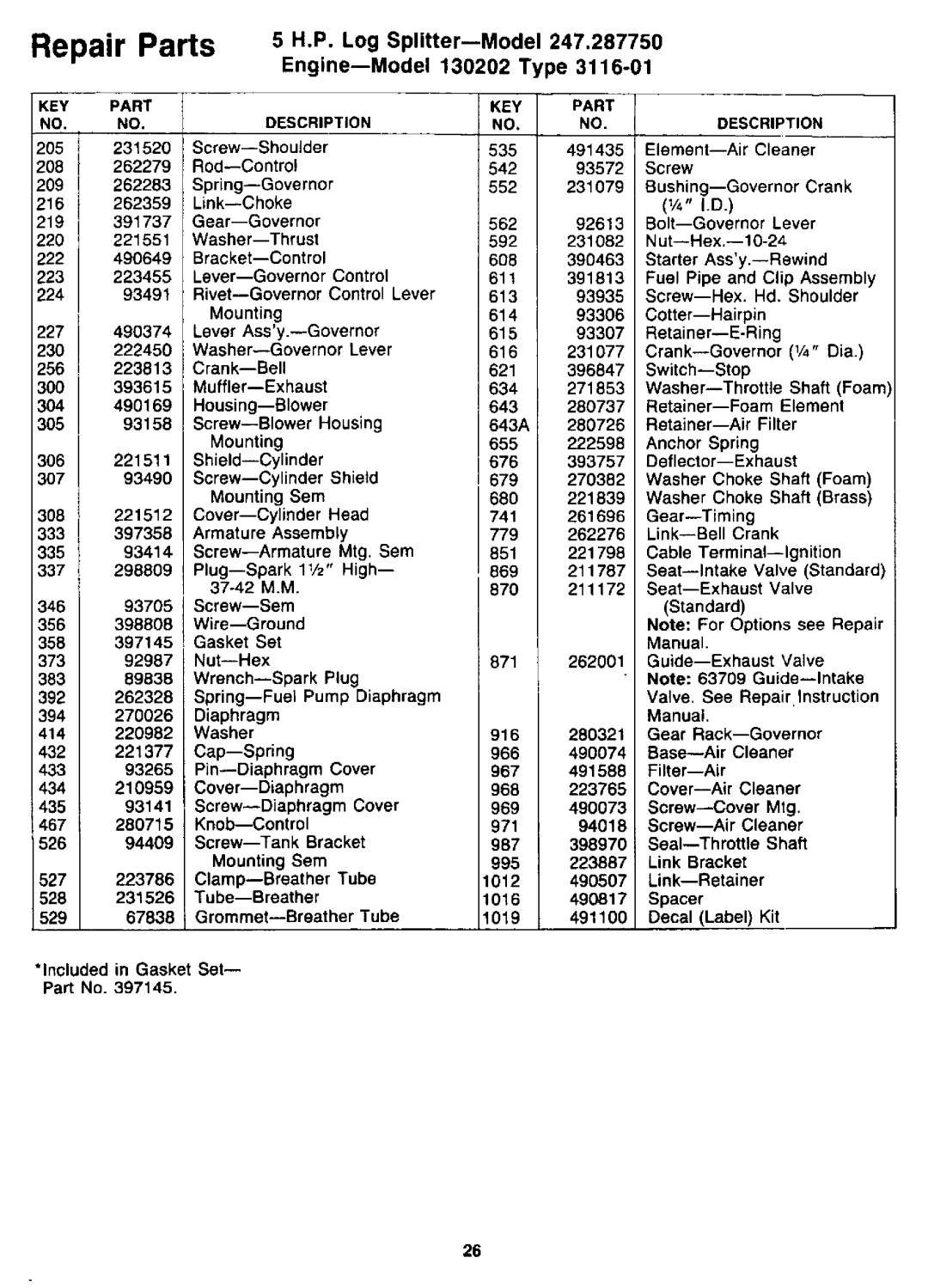 Craftsman 247.28775 manual 