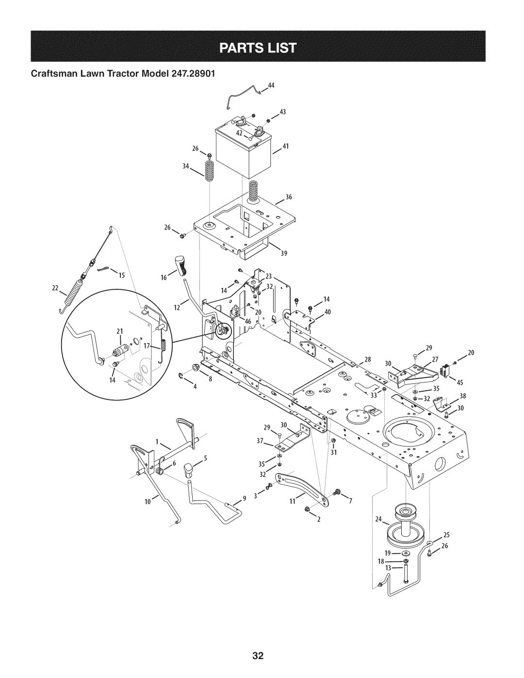 Craftsman 247.28901 manual Craftsman Lawn Tractor Model 