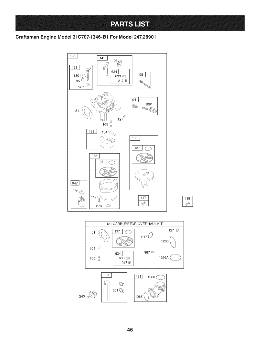 Craftsman 247.28901 manual 1141, Io8 