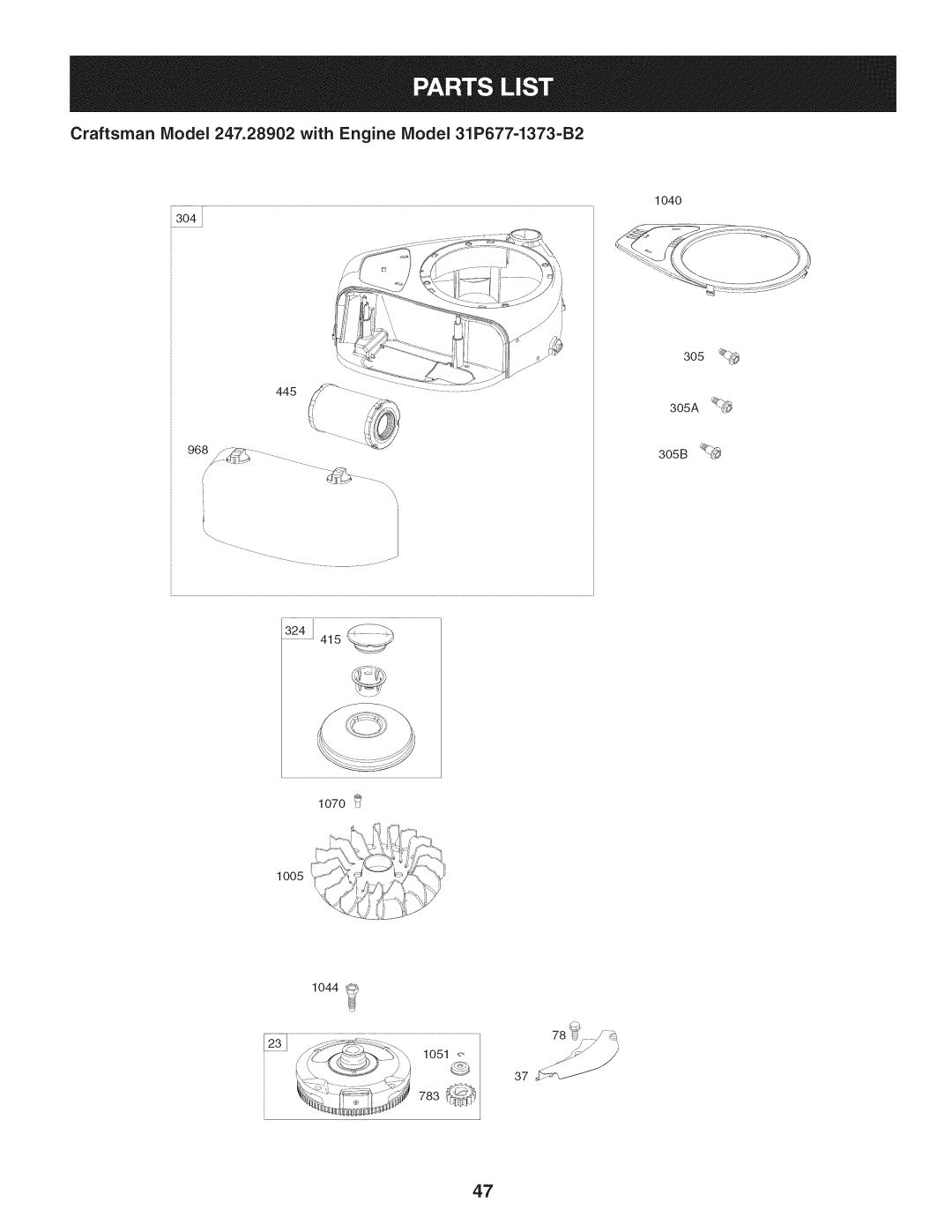 Craftsman 247.28902 manual 324 ¢ 