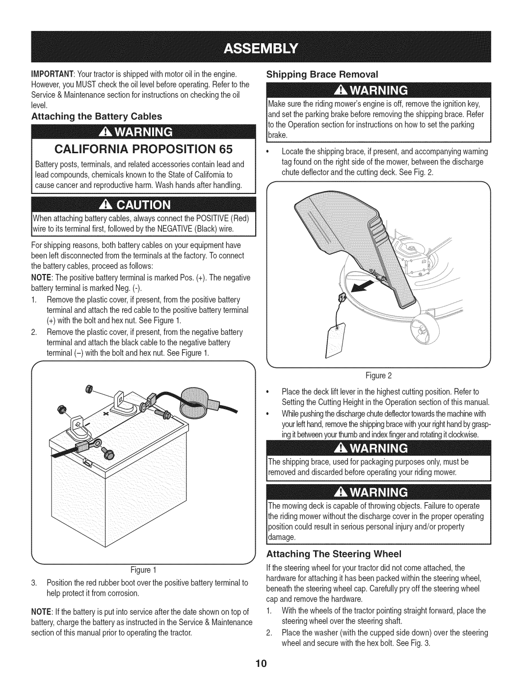 Craftsman 247.28905 manual California Proposition 