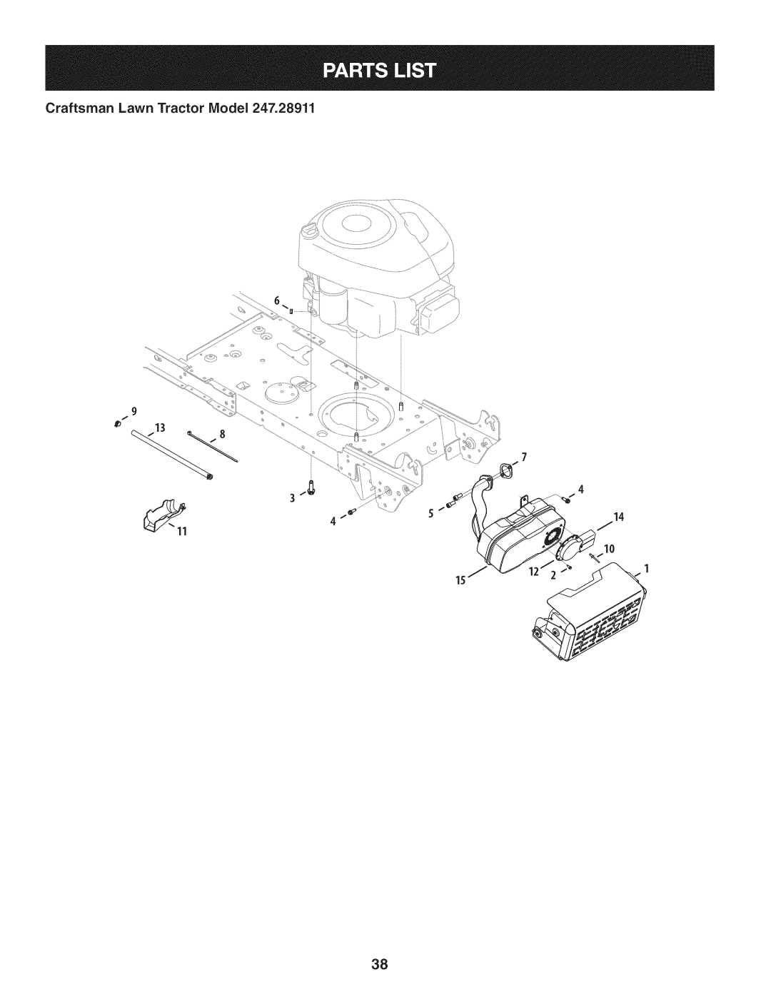 Craftsman 247.28911 manual Craftsman Lawn Tractor IViodel 