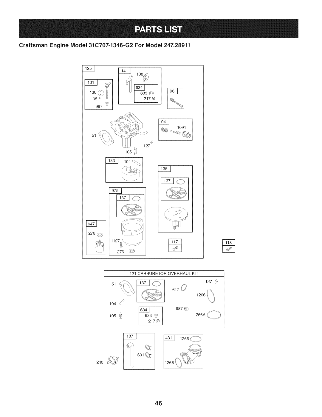 Craftsman 247.28911 manual 127 