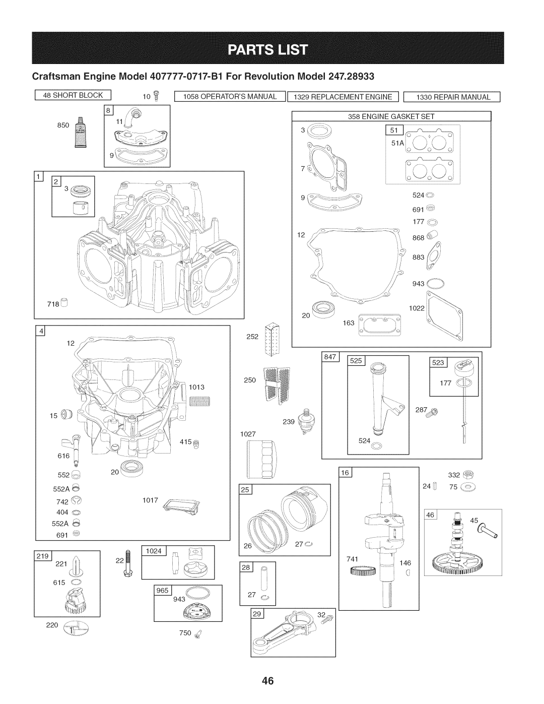 Craftsman 247.28933 manual 850 11L4 