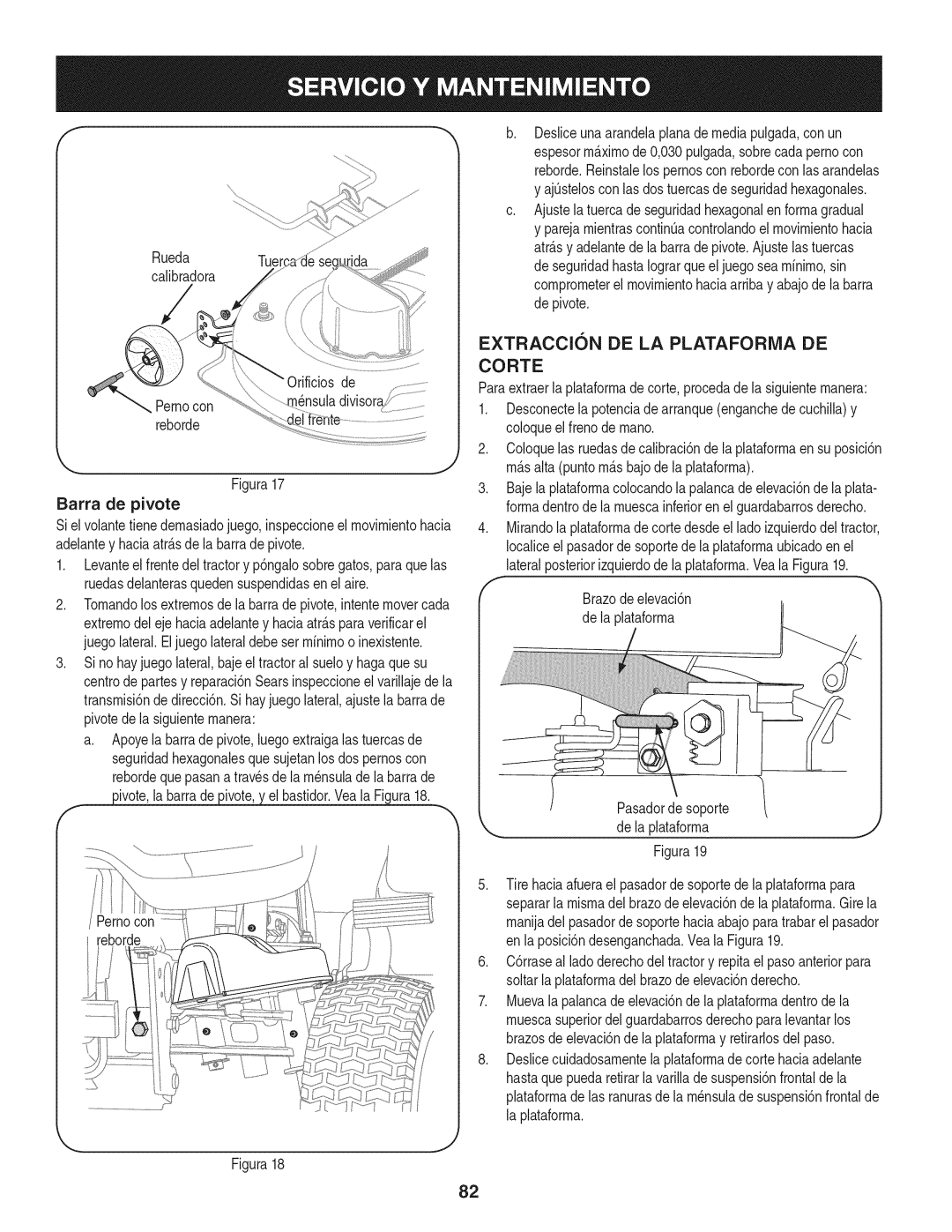 Craftsman 247.28933 manual Corte 