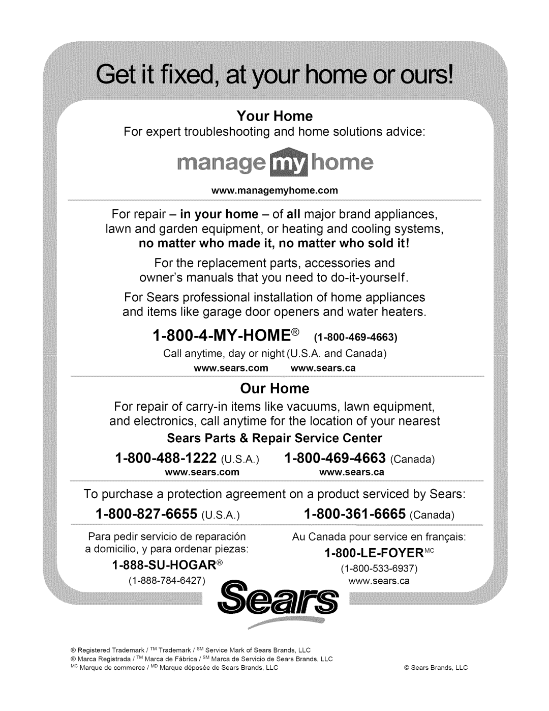 Craftsman 247.28933 manual My-Home 