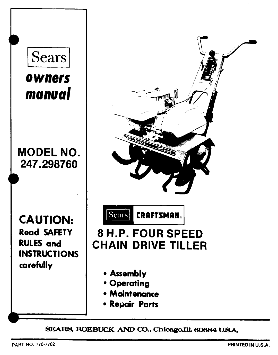 Craftsman 247.29876 manual 