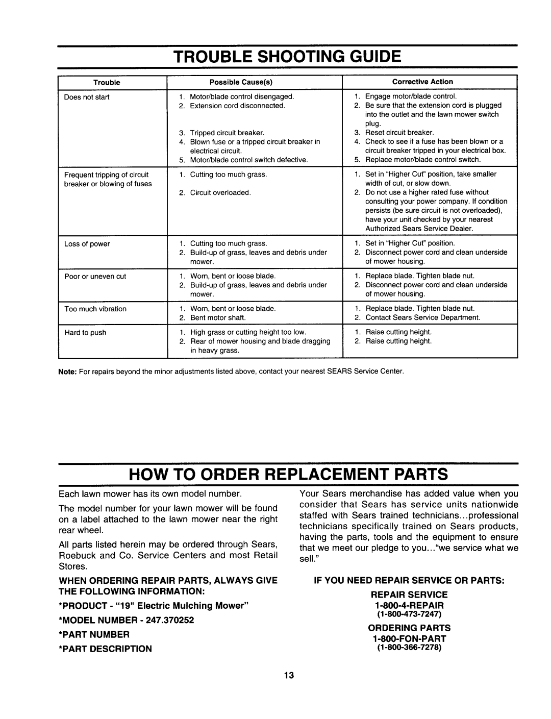 Craftsman 247.370252 manual 