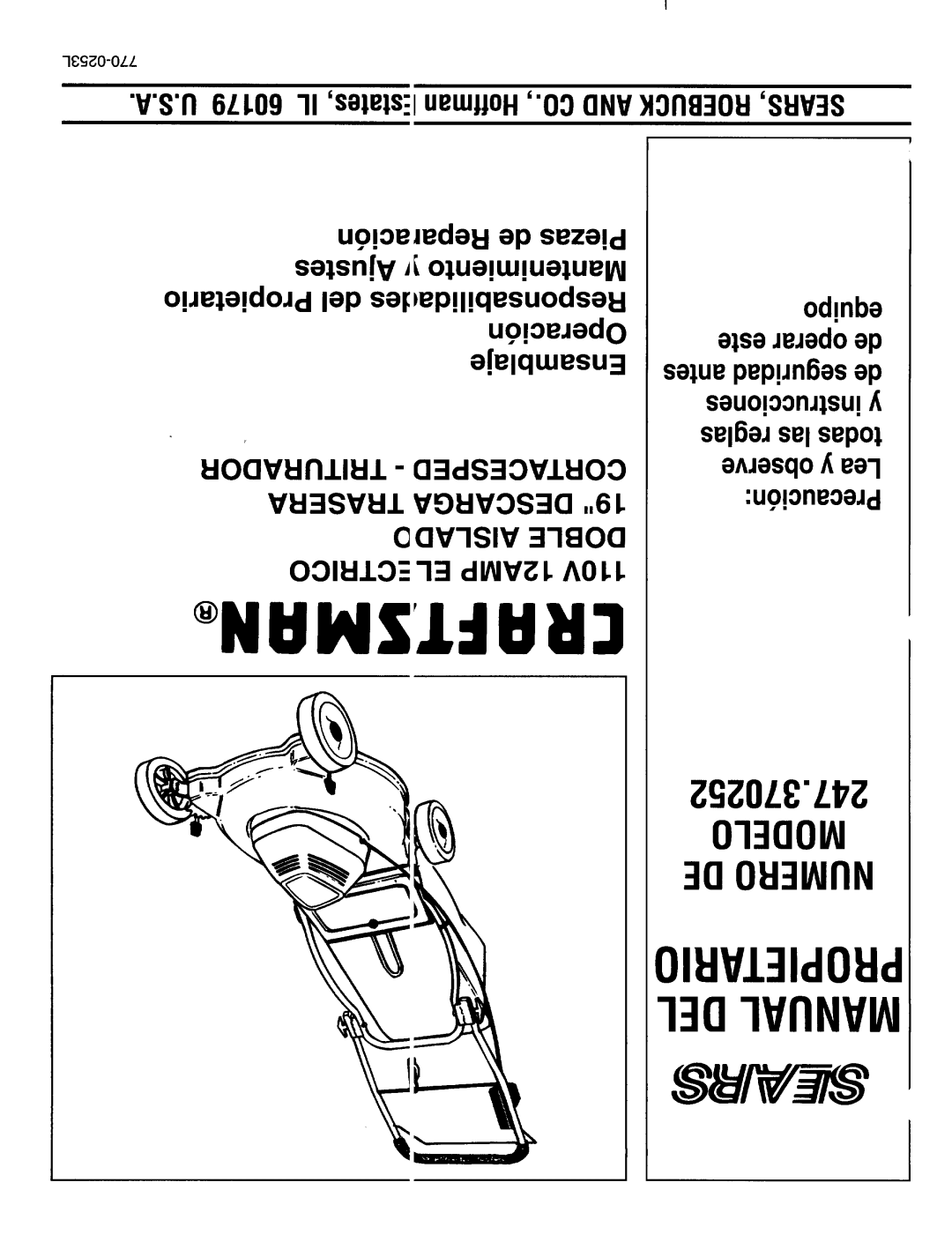 Craftsman 247.370252 manual 