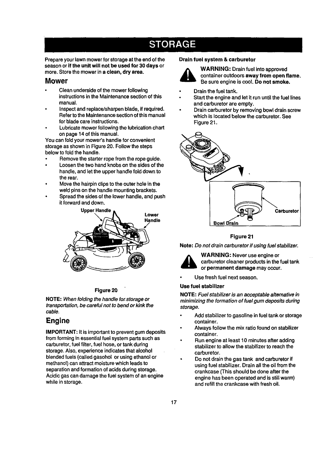 Craftsman 247.388240 owner manual Engine, Mower 