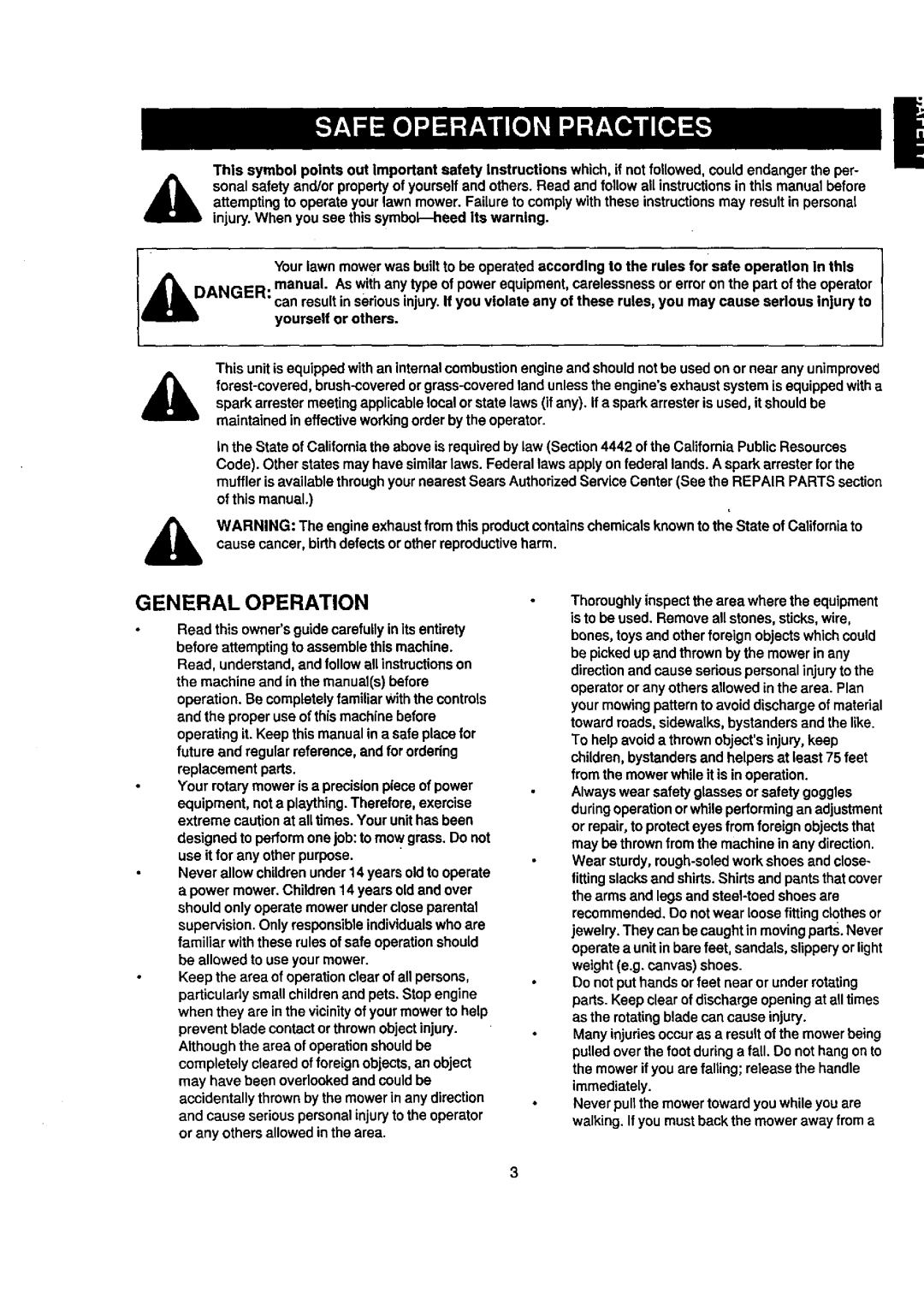 Craftsman 247.388240 owner manual General Operation 