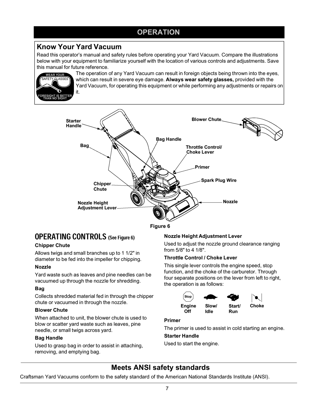 Craftsman 247.770110 manual Know Your Yard Vacuum, Chipper Chute 