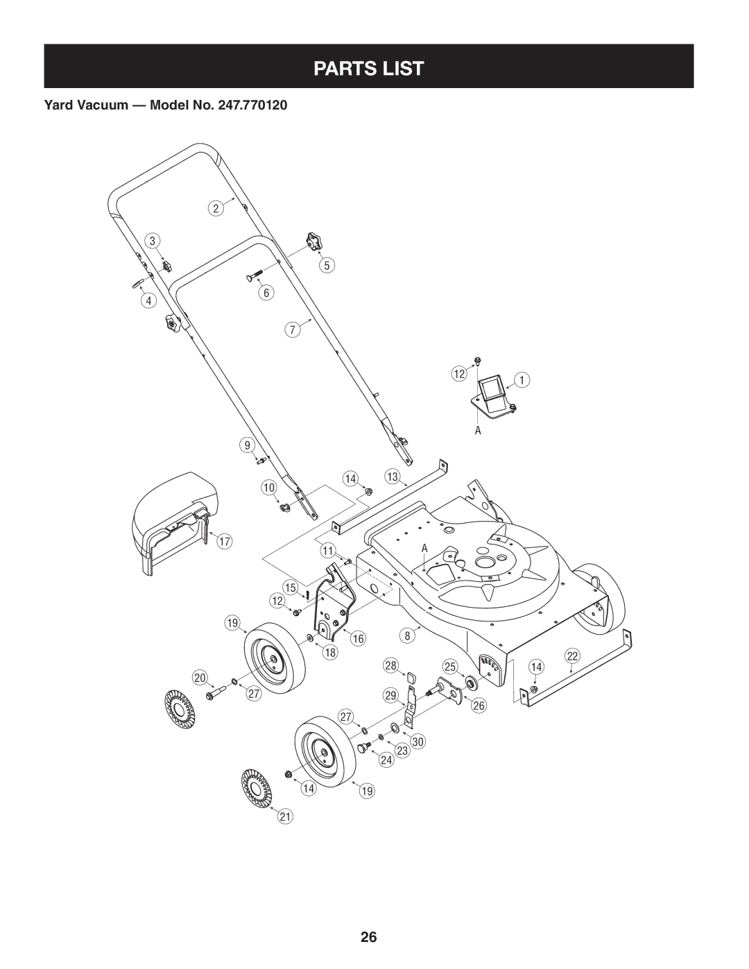 Craftsman 247.77012 manual 121 11A 24 23 