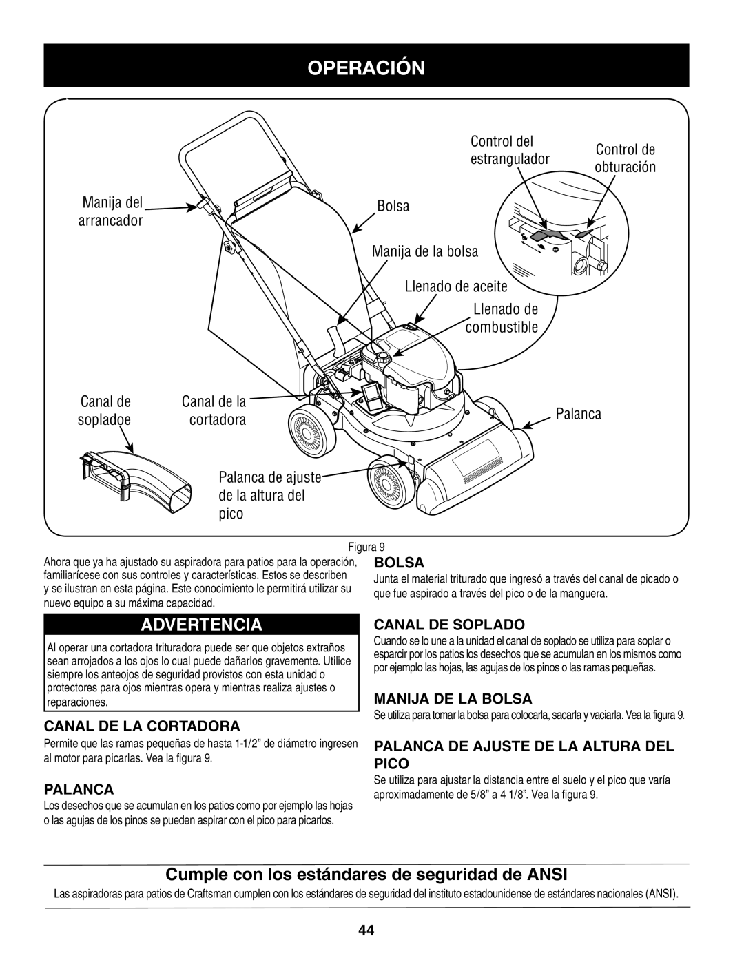 Craftsman 247.77012 manual Operación 