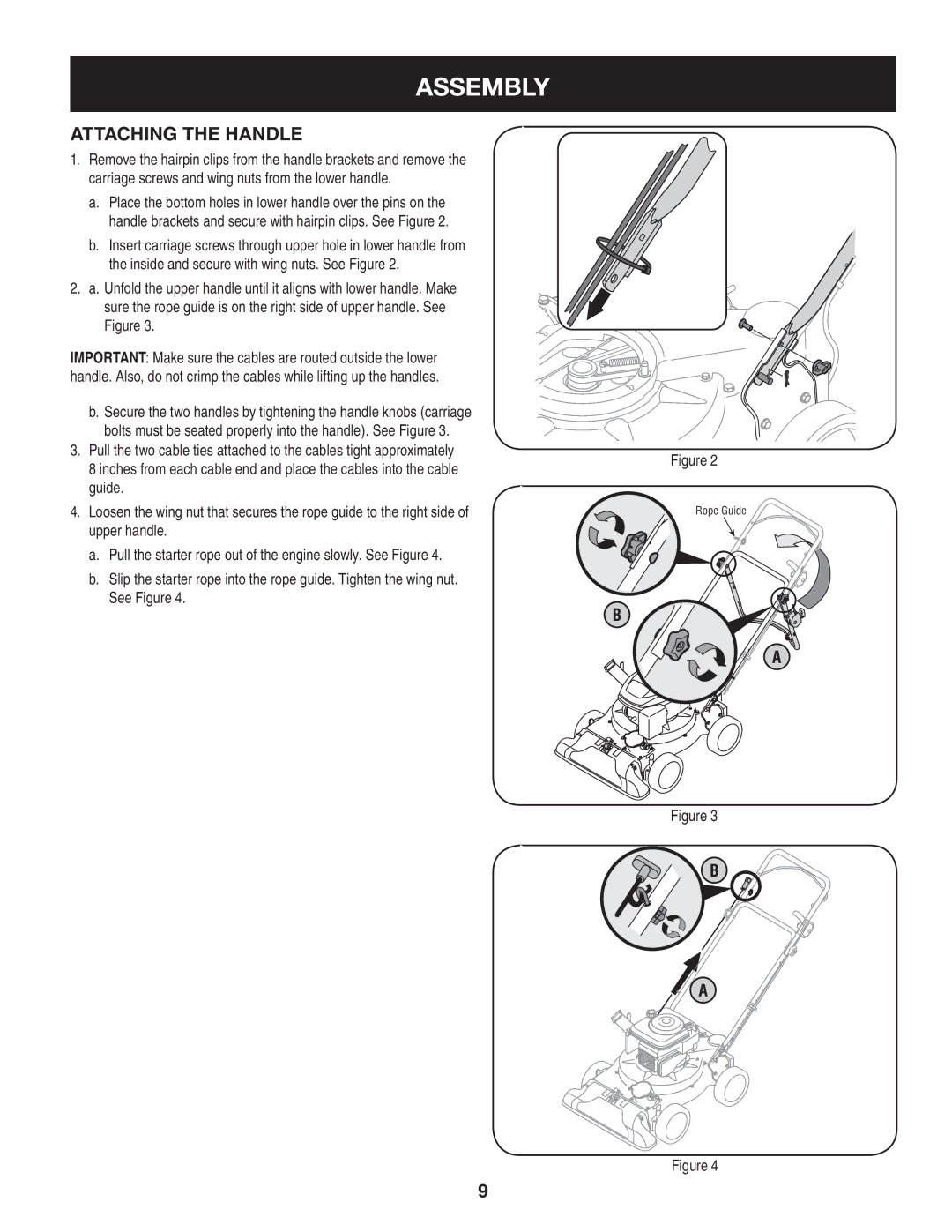 Craftsman 247.77013.0 manual Attaching the Handle 