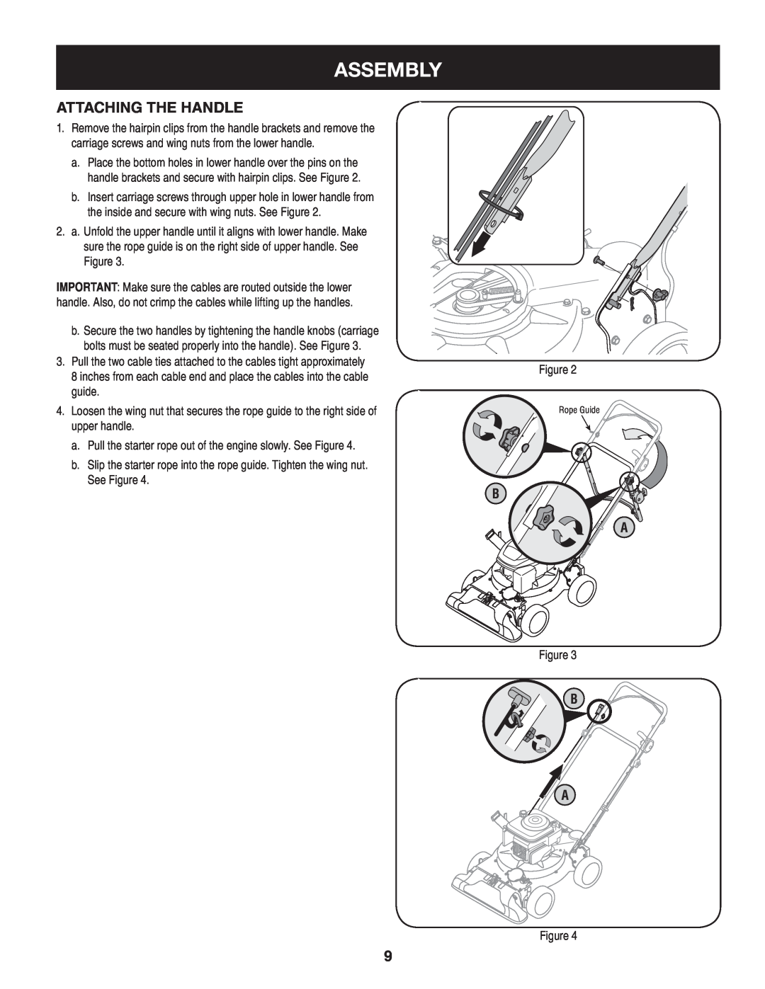 Craftsman 247.77013.0 manual Assembly, Attaching The Handle 