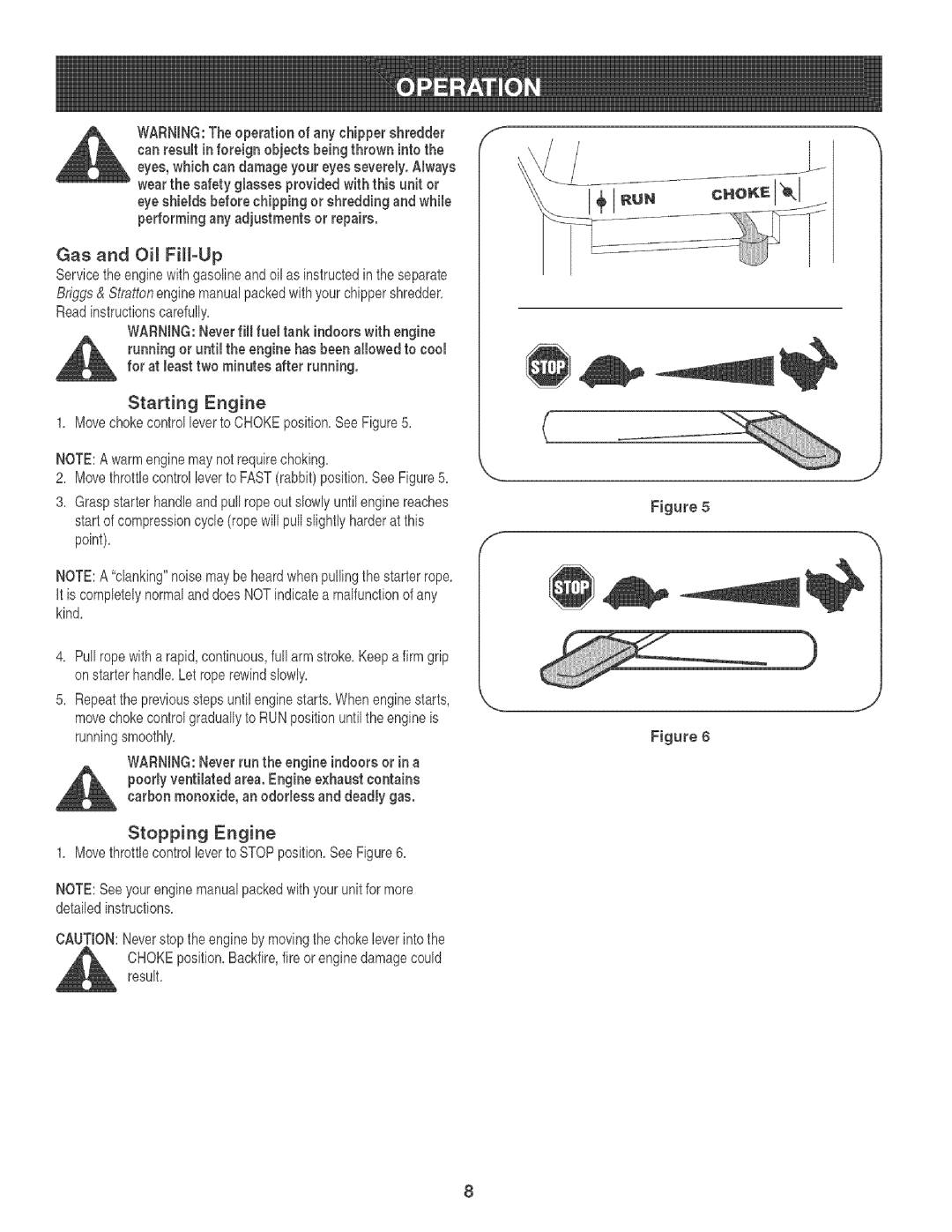 Craftsman 247.776360 manual Gas and Oil FiFUp 